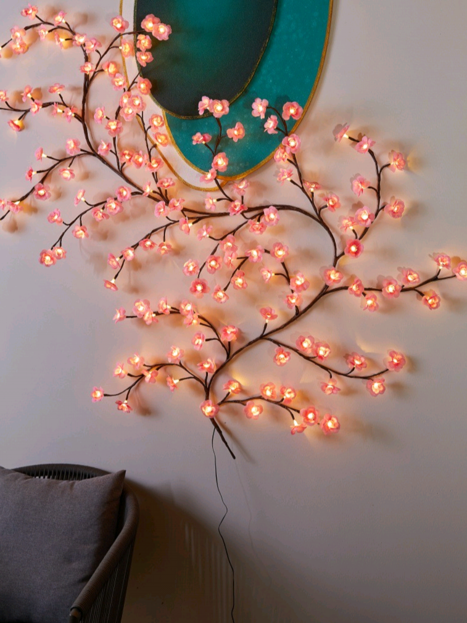 Cherry blossom lights. Available at 60,000ugx. WhatsApp 0707012477. Delivery at a cost. #tiktokkampalauganda🇺🇬🇺🇬🇺🇬 #aestheticshopuganda #recreationaldiy #cherryblossom 