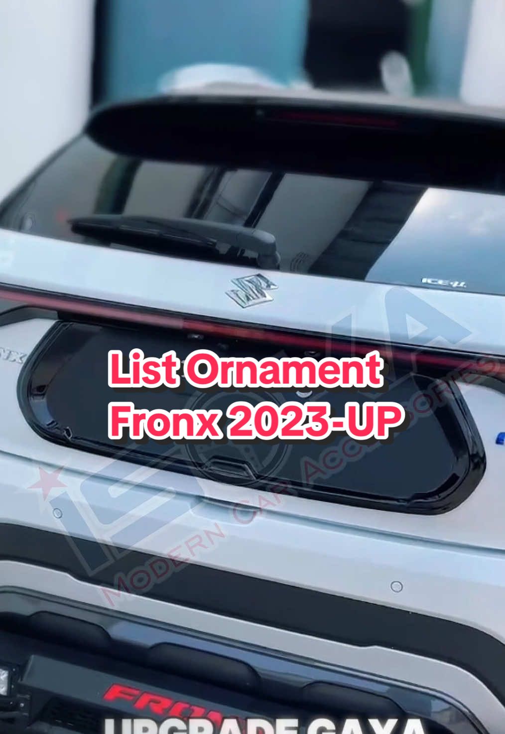 ✨ Sentuhan ekstra buat FRONX kamu! List ornamen bikin tampilan depan lebih elegan, modern, dan langsung jadi pusat perhatian. 🚗💎 #Fronx #ListOrnamen #CarUpgrade #MobilStylish #isokaacc 