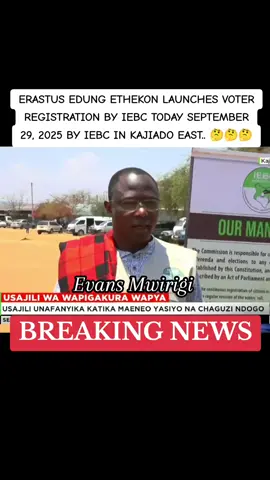 ERASTUS EDUNG ETHEKON LAUNCHES VOTER REGISTRATION BY IEBC TODAY SEPTEMBER 29, 2025 BY IEBC IN KAJIADO EAST.. 🤔🤔🤔