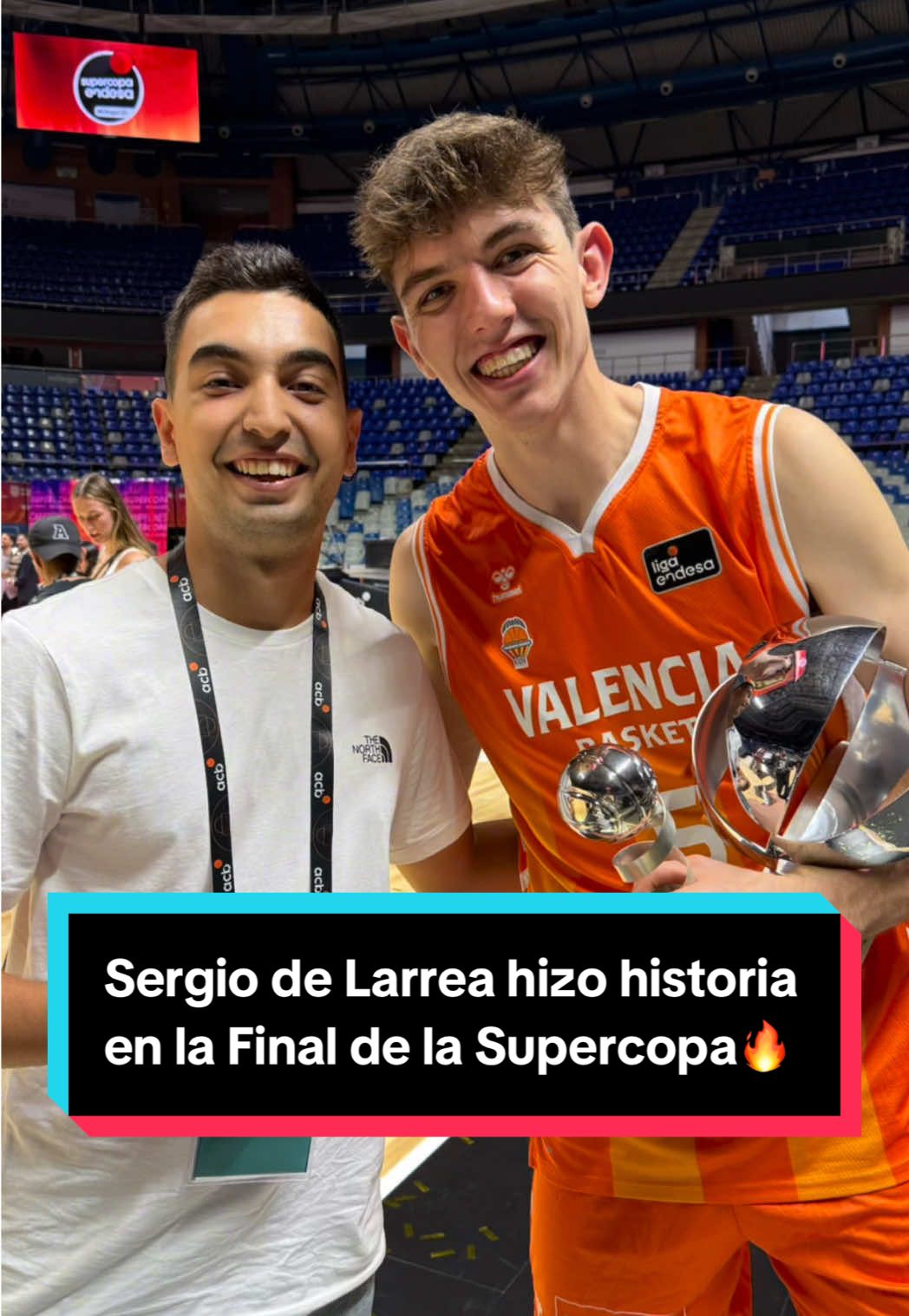 Sergio de Larrea hizo historia en la Final de la #SupercopaEndesa 🔥 Gracias a la @ACB un año más por la invitación🙏🏼 #acb #baloncesto 