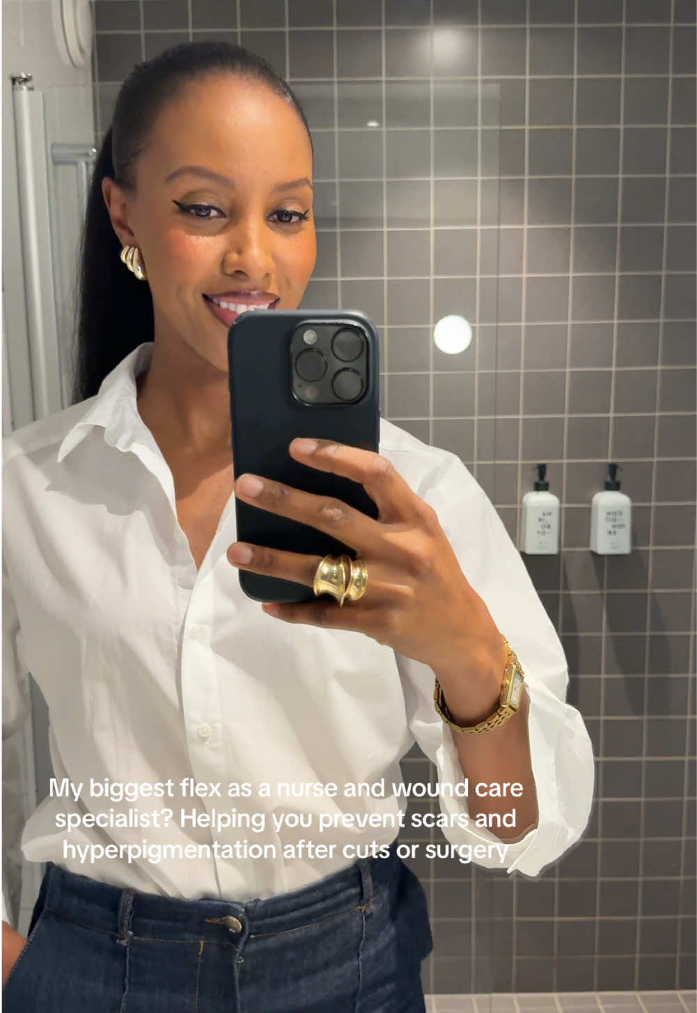 My biggest flex as a nurse and wound care specialist? Helping you prevent scars and hyperpigmentation after cuts or surgery #nurse#medicine#hyperpigmentation#scar#blackwomenoftiktok#blackgirlmakeup#