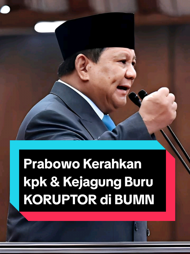 Prabowo Kerahkan Aparat Kejaksaan & KPK Bersih-Bersih Pejabat Korup di BUMN. Hal tersebut  disampaikan ketika Presiden Prabowo Subianto memberikan sambutannya dalam Penutupan Musyawarah Nasional VI PKS, Senin (29/09/2025) #prabowo #prabowogemoy #PrabowoSubianto #presidenprabowo #foryou 