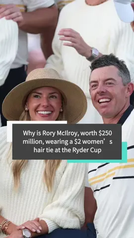 Why is Rory McIlroy, worth $250 million, wearing a $2 women’s hair tie at the Ryder Cup #usa #fy #RoryMcIlroy #celebrity #entertainment  