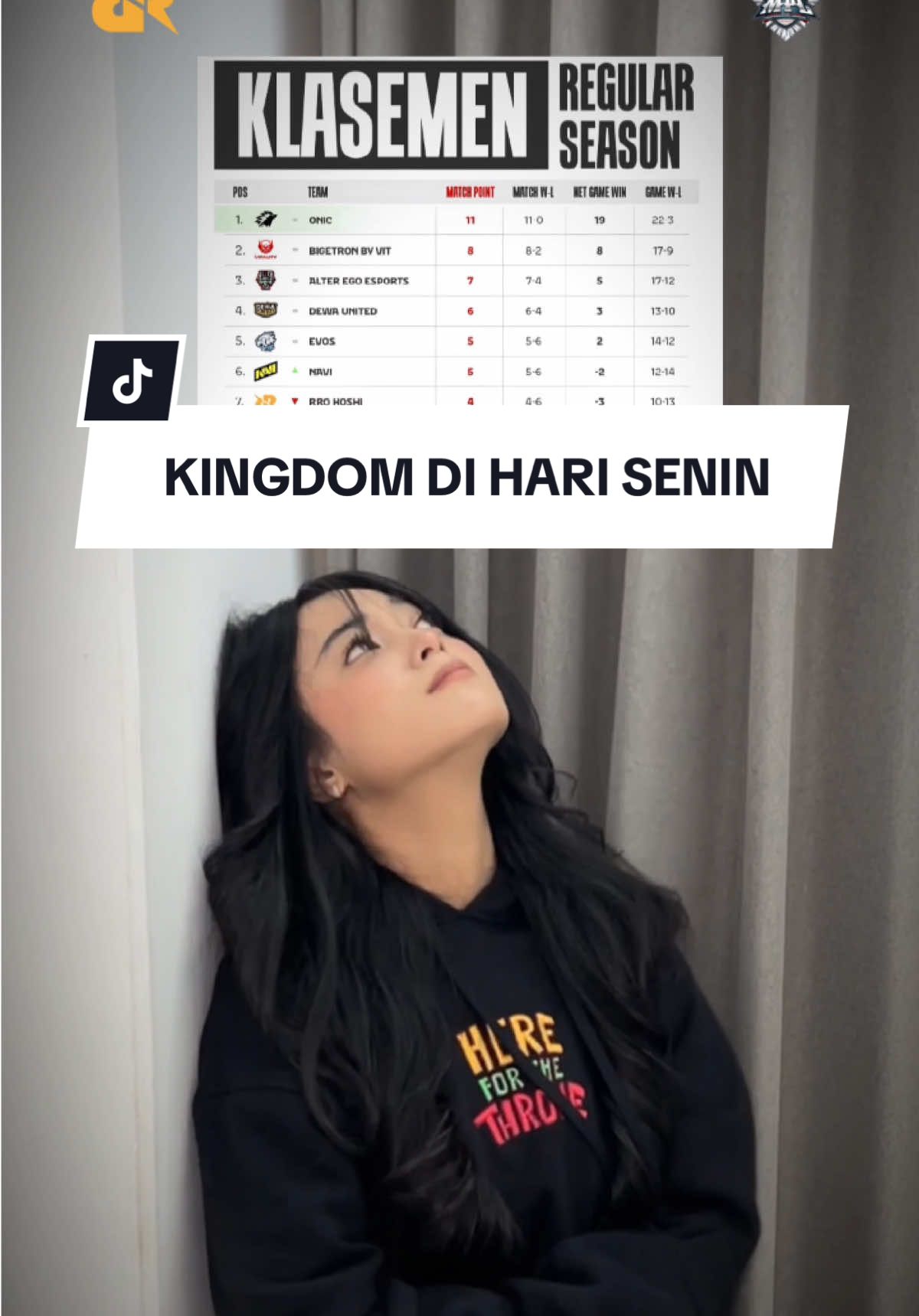 Kondisi Kingdom pada suatu Senin saat MPL S16.....🥲 @MPL Indonesia @rrq_syalma #teamrrq #vivarrq #mplids16 #mplindonesia #MobileLegends 