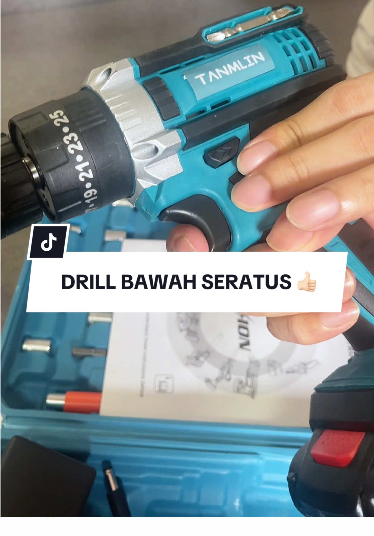 Murah tapi berbaloi beli drill brand Tanmlin ni 😍#drill #drillmachine #barangmurah #fyp #powertools 