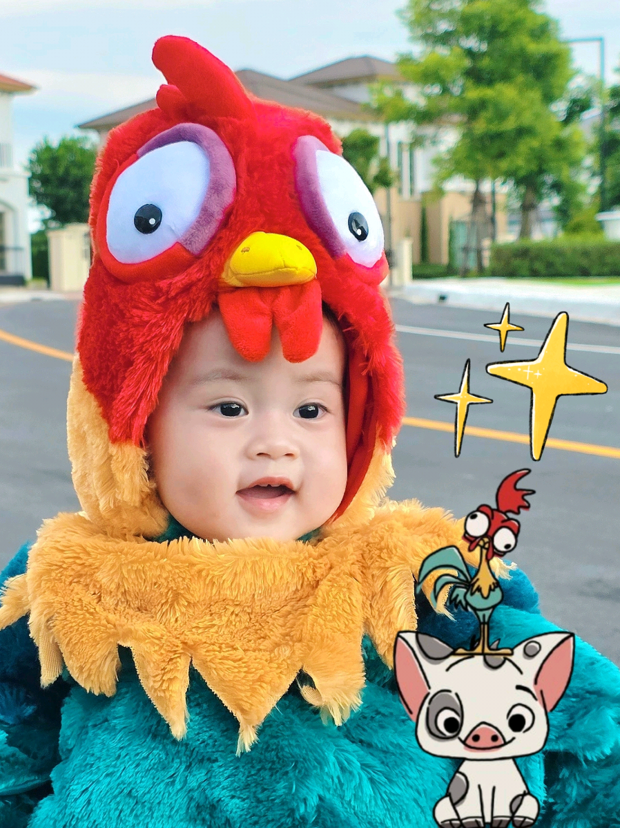 hei hei ไก่จอมป่วนแห่งท้องทะเลMotunuiมาแล้วค้าบบบ 🐓☀️🌊 #NoahAnawin #โนอาห์อีสแฮปปี้ #Moana #Heihei #Disneybaby 