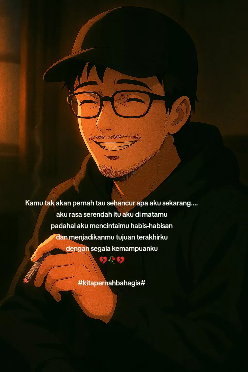 Ternyata aku tak bisa berpura-pura terlhat baik2 saja tanpa dirimu😔🥀😔 #kitapernahbahagia 