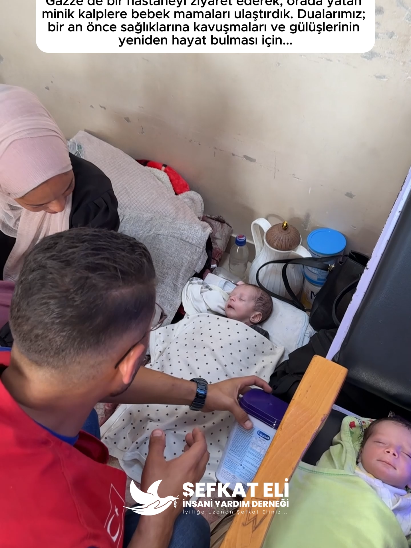 Minik kalplere bebek mamalarını ulaştırdık.#Şefkateli #Gazze