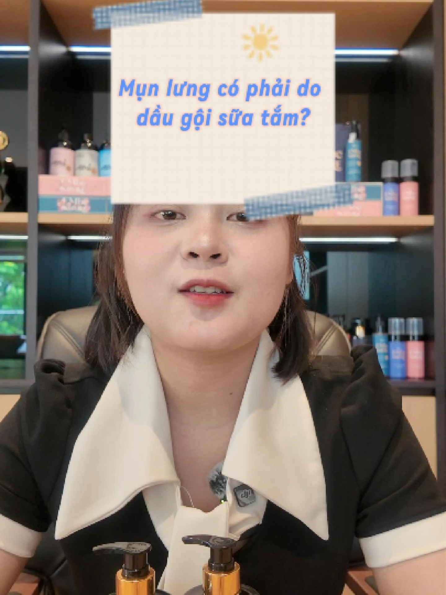 Mụn lưng có phải do dầu gội sữa tắm#embenatrure #suatamnu