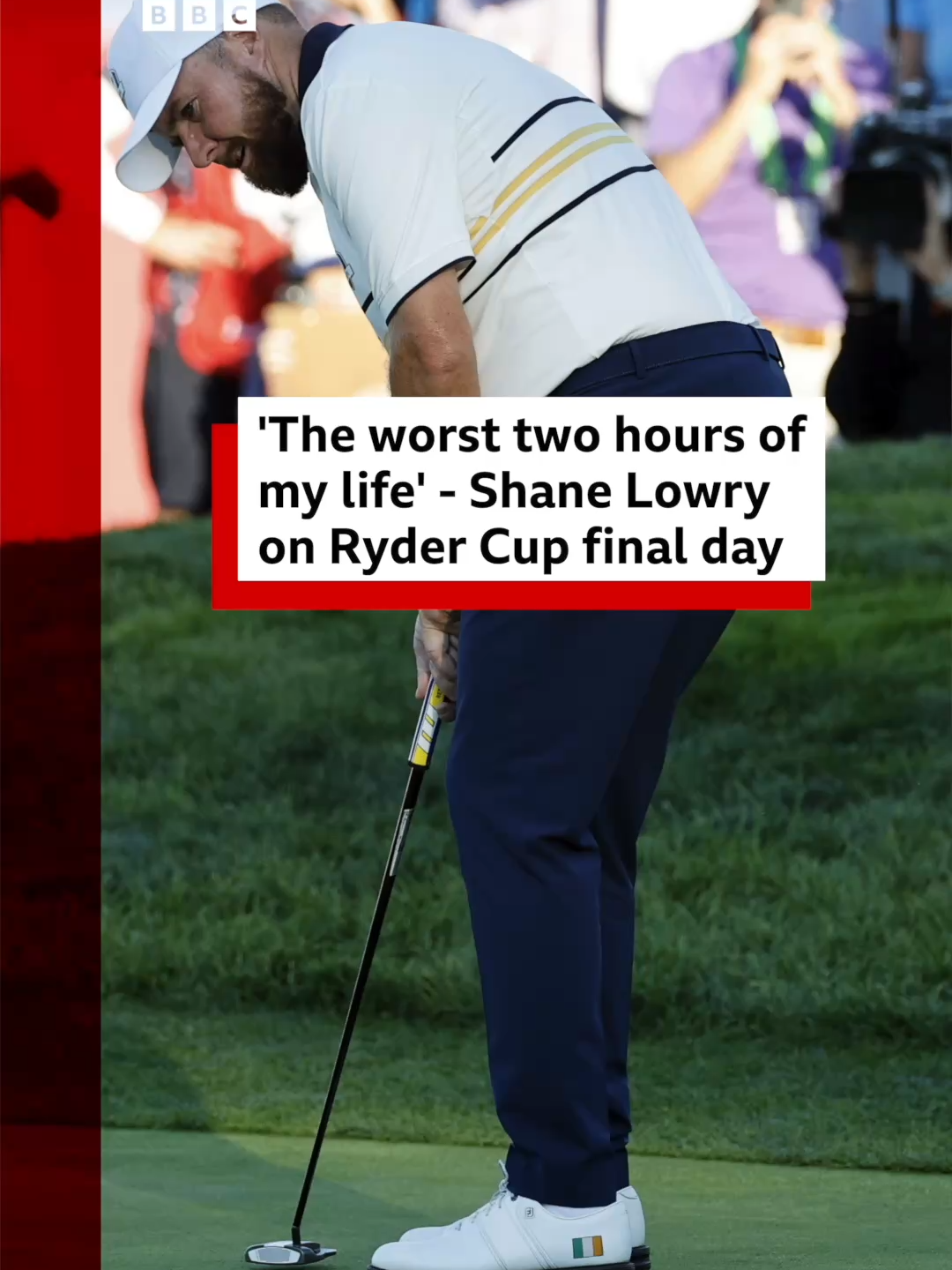 Shane Lowry secured the vital half point against Russell Henley to guarantee Europe retained the Ryder Cup against team USA. #ShaneLowry #RyderCup #Golf #Bethpage #BBCNews