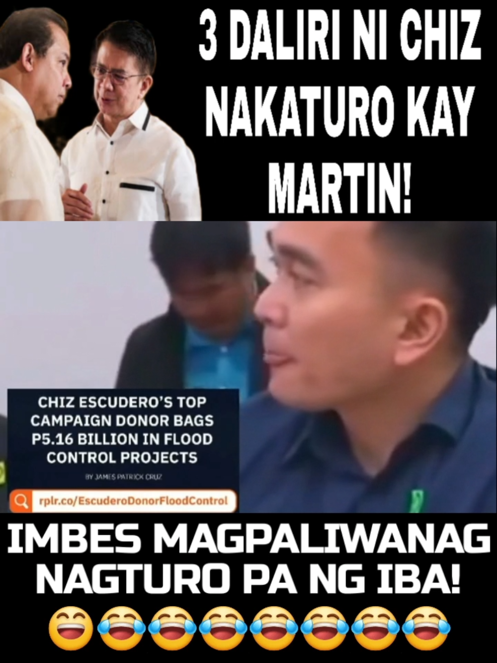 Imbes magpaliwang nagturo pa! Naging boy sisi si boy cheezy! 😂😂😂 #ChizEscudero  #MartinRomualdez  #FloodControl  #ICI  #viralvideo 