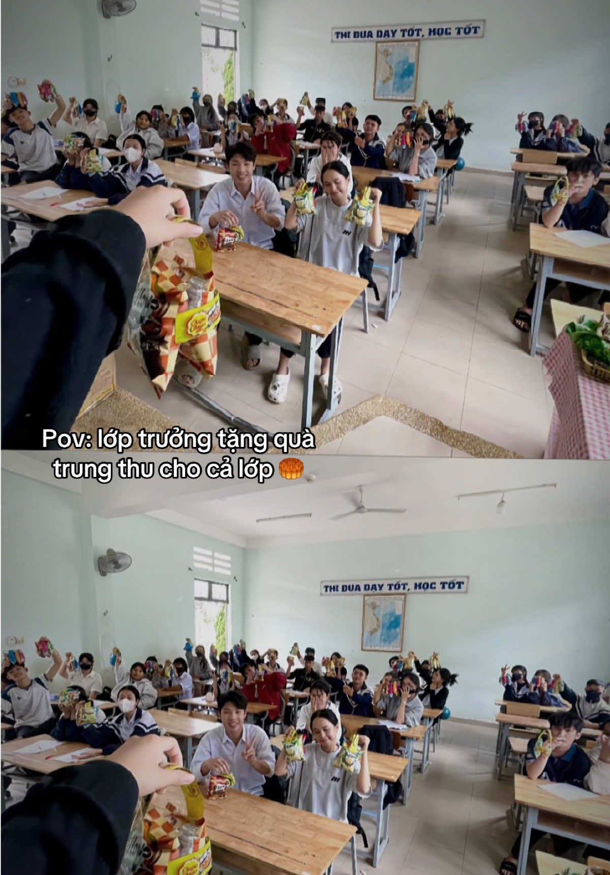 QUÀ TRUNG THU SỚM ĐẾN TỪ LỚP TRƯỞNG 12a2 ‼️ #12a2#cuoicap3 #trungthu #vng #CapCut 