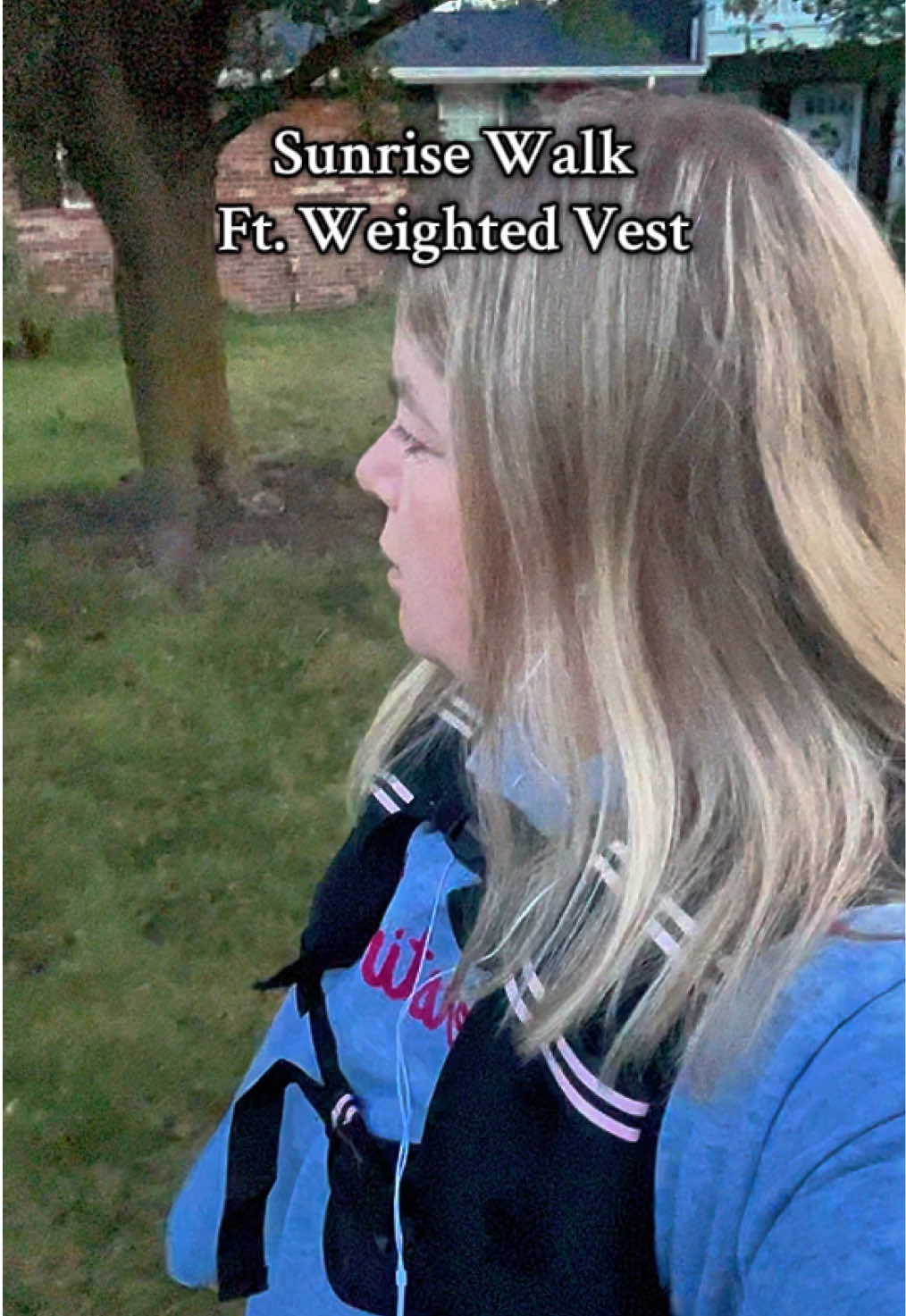 I’ve added a weighted vest to the morning walk… and let’s just say, you can tell a difference! #weightedvest #morningwalk #weightlossjouney #glp1community #fitnessjourney 
