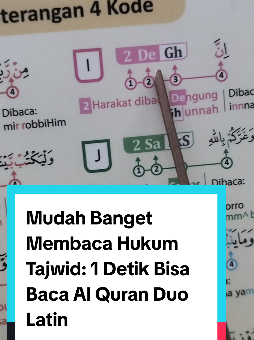 Mudah Banget Membaca Hukum Tajwid: 1 Detik Bisa Baca Al Quran Duo Latin #duolatin #1detikbisabaca #bumitauhid #ModalKontenDoang #creatorsearchinsights @Bumi Tauhid 