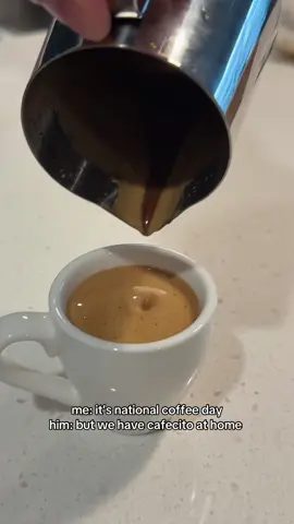 at least someone else made it for me! happy national coffee day ☕️ ☕️ #cafecito #cafecubano #nationalcoffeeday 