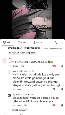 capee ahh..... 😔☹️☹️ yg terakhir emg bnerrr kita harus support merekaa☹️#foryou #capee#day1balesinsemuakomen☹️#DINDABERHAKBAHAGIA #fypppppp