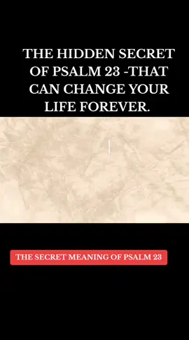 Psalm 23 isn't just a prayer - it's a declaration of war against everything trying to defeat you. When you understand what David really wrote, this ancient scripture becomes your daily weapon. #Psalm23​ #BibleExplained​ #DeepBibleStories​ #GodIsWithYou​ #FaithOverFear​ ​ ​ ​ 