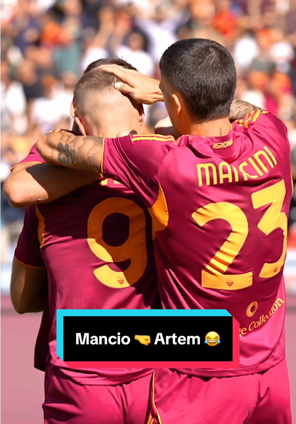 Mancio, you’re too much 😂 #ASRoma #meme #RomaVerona #celebration #funny 