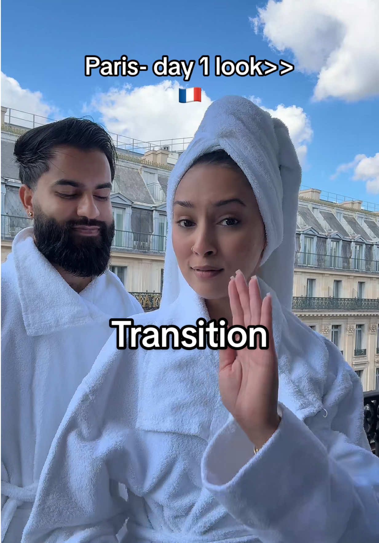 Dinner look✨ paris is beautiful!!  #transition #couple #paris 