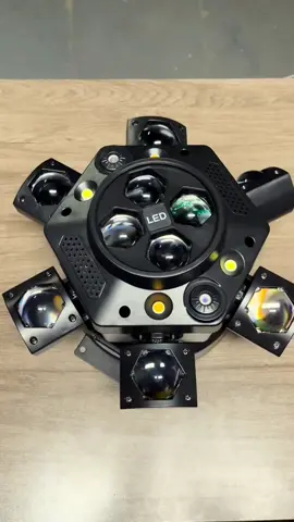 Spin. Shine. Stun! ⚡🔄 This 6-arm rotating light creates mesmerizing patterns for parties or decor. #rotatinglight #ledlamp #partylights #tiktokmademebuyit#fyp