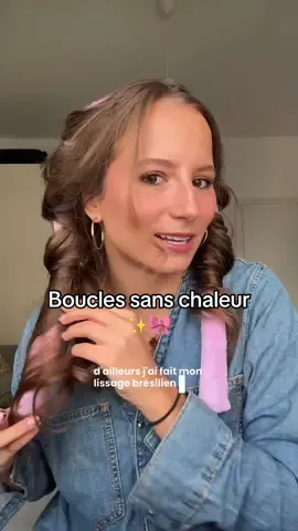 Je ne pensais pas que ça marcherait aussi bien! Folie! #bouclesanschaleur #heatlesscurls 