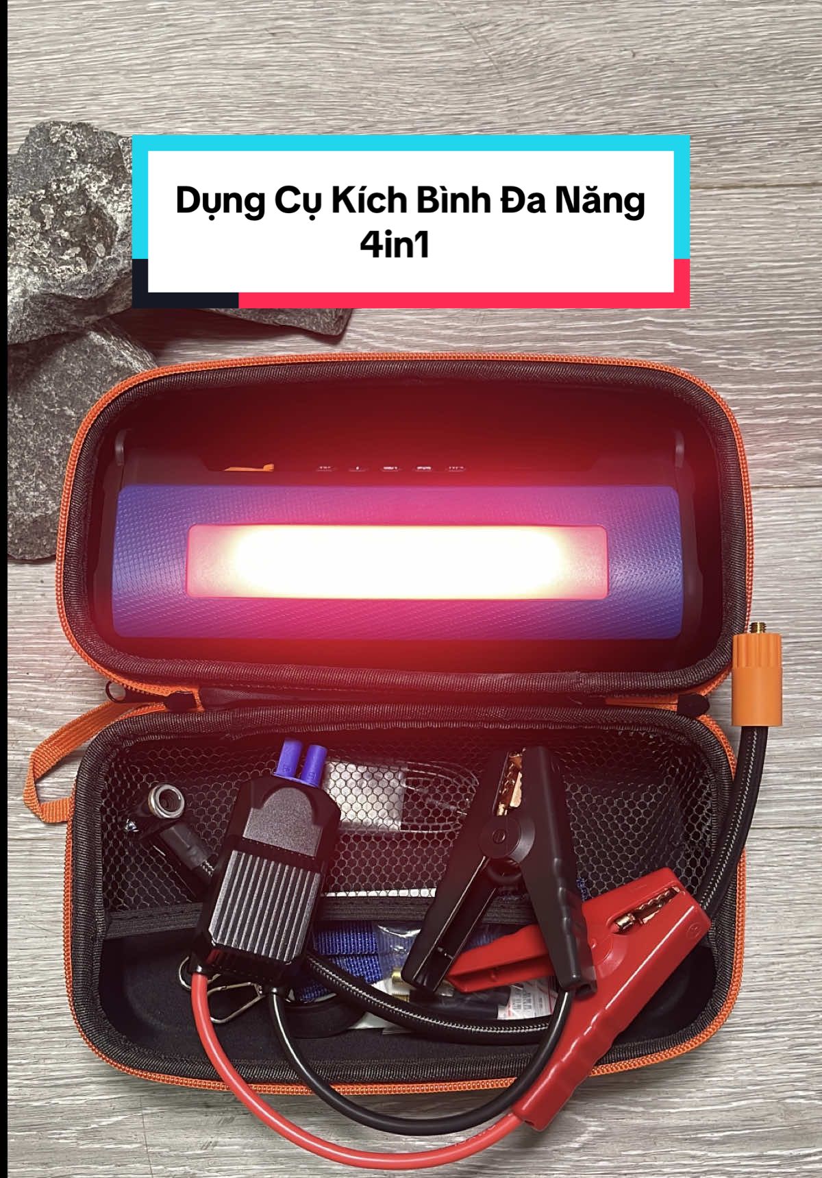 Bộ Kích Bình Đa Năng 4in1 - Bơm Lốp Dự Phòng 150PSI - Sạc Dự Phòng 16000mAh - Đèn Chiếu Sáng, Cảnh Báo. Bộ Kẹp Kích Thông Minh, An Toàn. #kichbinhoto #bokichbinhoto #kichbinhkiembomlop #phukienxehoi #kichbinhacquy 