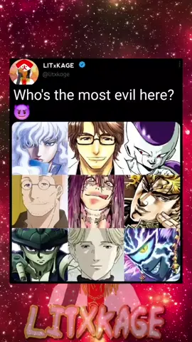Who's the most evil here?🤔 Join Discord link in bio or tap here: bit.ly/LitsAnimeHavenX🔗 #AnimeCommunity #AnimeDebate #AnimeVibes #OtakuCulture #AnimePoll #AnimeHype #AnimeChallenge #AnimeFandom #AnimeTalk #animedaily