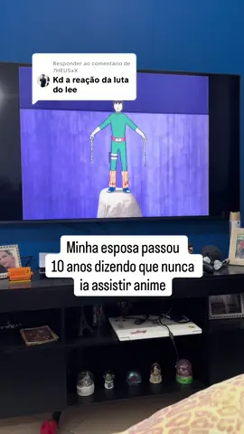 Respondendo a @7HEUSxX é óbvio que depois coloquei o AMV de Linkin Park pra ela viver esse momento correto de Rock Lee vs Gaara. 😂😂 #naruto #narutoclassico #reaction #casal #fyp 