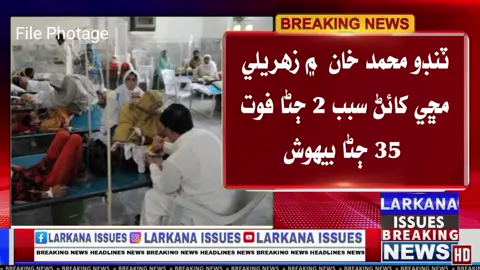 ٽنڊو محمد خان  ۾ زهريلي مڇي کائڻ سبب 2 ڄڻا فوت ، 35 ڄڻا بيهوش #LarkanaIssues #unfreeze #foryoupage #tiktokteam  #grwomyaccount 