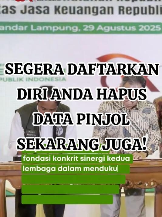 OJK resmikan pemutihan data bagi nasabah pinjol, terutama bagi nasabah yang gagal bayar ( galbay ) mulai September sampai akhir Oktober 2025 ,dengan ini OJK telah meresmikan cara pemutihan nya. Konsultasikan pinjol kalian sekarang pada kami. #pinjolfyp #pinjollegal #pinjolkejam #beritatiktokviral #berandafypシviral 