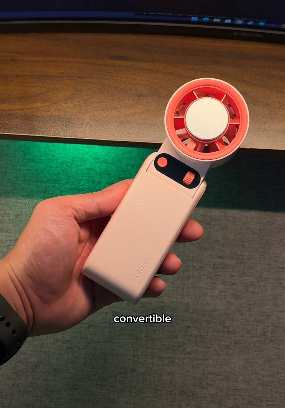 Jamay F16 Handheld Cooling Fan 6000mAh 199 Gear Adjustment 8M/s Wind Speed 17H Battery Life Portable Personal Fan with 135° Adjustment Pulley button design #portablehandheldfan #handheldfan #portablecoolingfan #coolingfan 