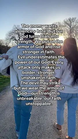 The enemy may try to stir up hate and fear, but he has no idea how mighty our God truly is. Every trial only strengthens our faith. 🛡️ ‘Put on the full armor of God, so that you can take your stand against the devil’s schemes.’ — Ephesians 6:11 #faith #godisgood #jesussaves #christaintiktok #churchofjesuschristoflatterdaysaints 