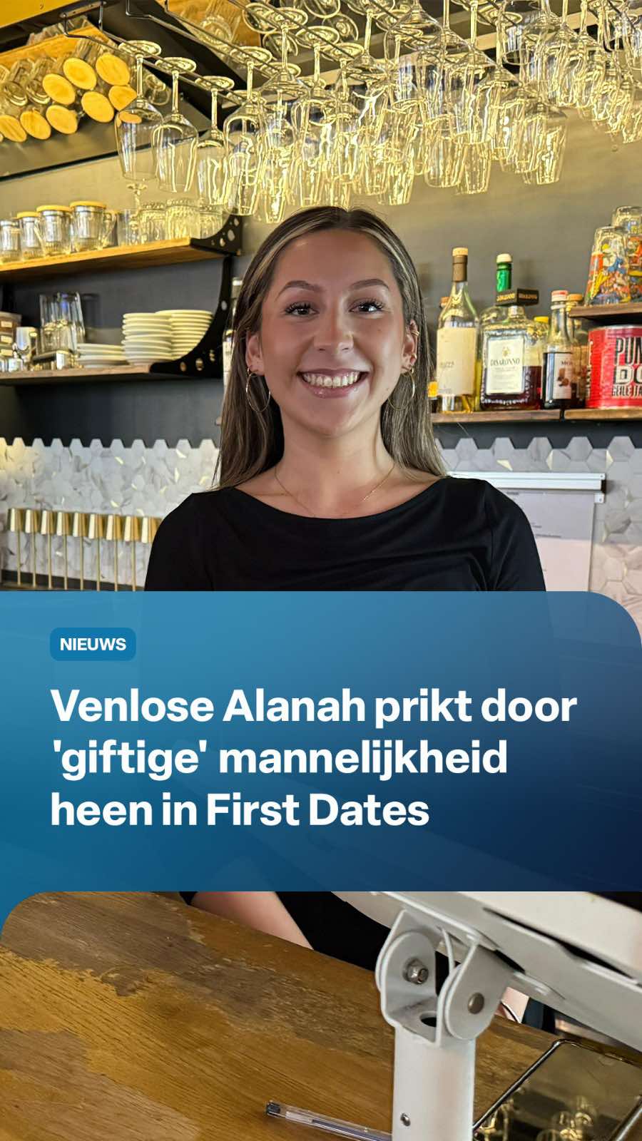 Een fragment uit 'First Dates' heeft in een korte tijd miljoenen views verzameld op social media. De Venlose Alanah schrok van de denkwijze van haar date Davey, die volgens haar meer respect voor vrouwen mag tonen #FirstDates #Dating #Ambitie #Viraal #L1Nieuws