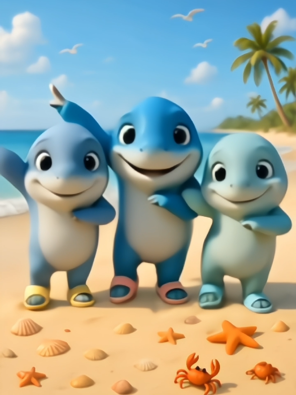 Cute Sharks dance #kidscartoon #songforkids #cartoon #tiktokkids #cartoonkids 