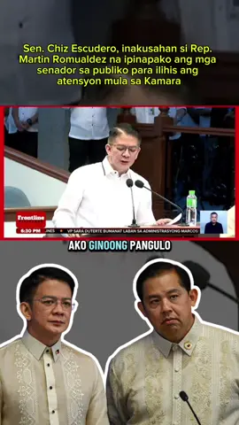 ''ISANG DDS SCRIPT' at LINYAHANG MGA TROLL Yan ang belta ni dating House Speaker Martin Romualdez sa mga birada sa kanya ni Sen. Chiz Escudero. Sinisisi ni Escudero si Romualdez kung bakit ipinapako umano ngayon ang mga senador sa isyu ng korupsyon sa flood control projects.