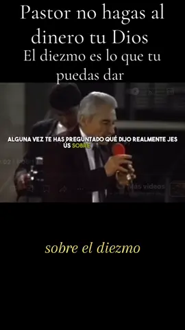 #pastor no hagas al dinero tu Dios #es lo que tú puedas dar 