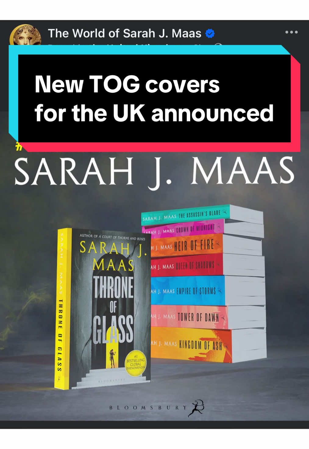 I feel like we will eventually get highlighter versions of Crescent City. Could this new release be because the next ACOTAR book will be delayed? They like to release at least 1 SJM title a year. I feel like we just got new TOG covers not long ago… #sjm #tog #acotar #bloomsbury #BookTok 