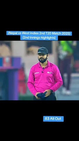 2nd Innings full highlights All OUT 83 (Nepal vs West Indies 2nd T20 Match 2025 🥵👀🏏#foryou #foryoupage❤️❤️ #foryoupageofficiall❤️❤️tiktok #fyp #tranding  @Billa Editz @𝐀𝐖𝐀𝐈𝐒🖇️🤍 @Sid Mr. Rapper🔥 