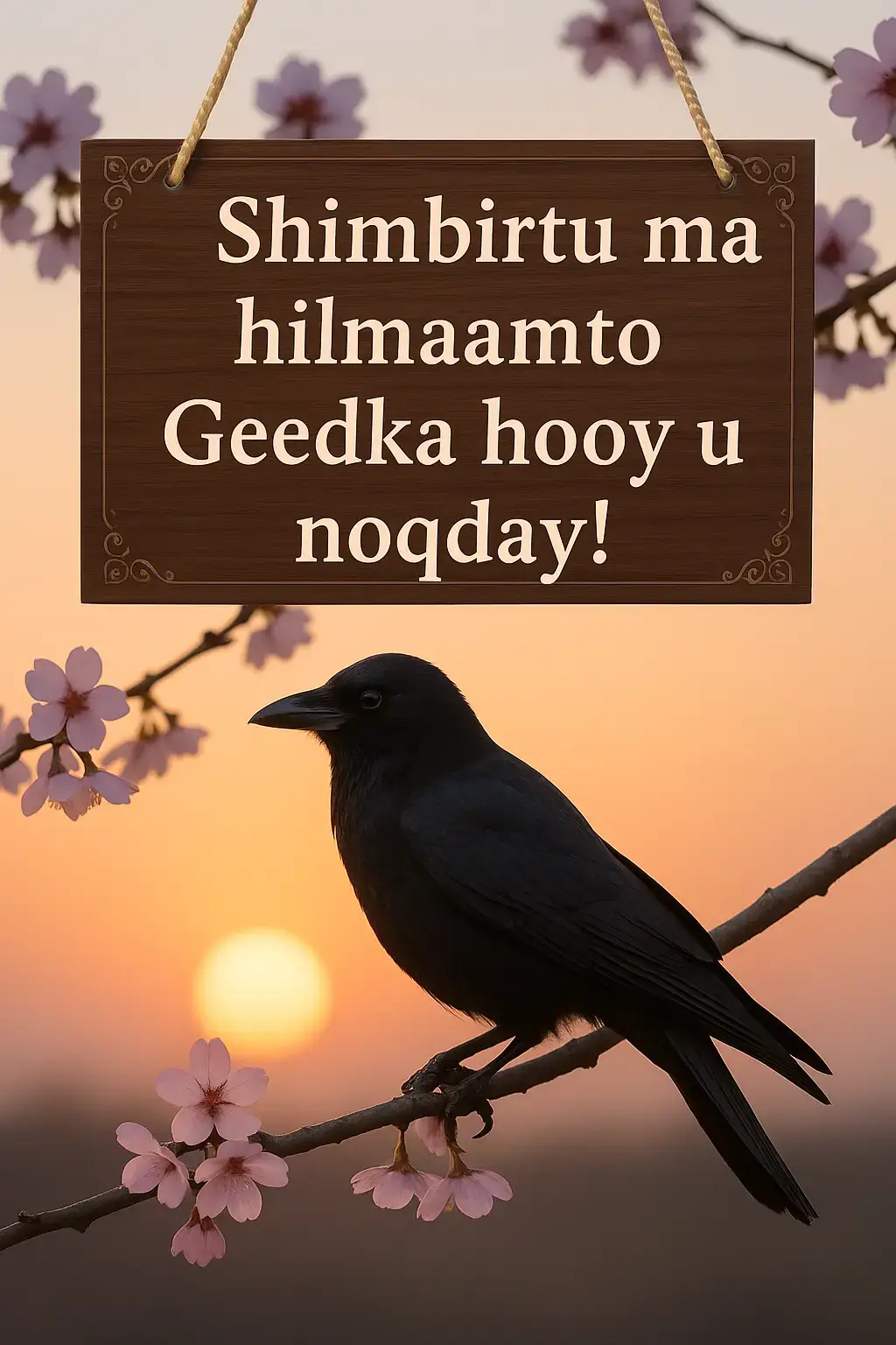 Sida shimbirtu u xasuusato geedka uu mar hooyga ka helay, bani’aadamkana waxaa waajib ku ah inuu xasuusto cid kasta oo wanaag u sameysay, meel uu mar ka hoos gabbaday, ama qof gacan siiyey xilli uu u baahnaa. Waxaa muhiim ah in aanan illoobin cidda nagu taageertay waqtigii adag, sababtoo ah mahadnaqu waa astaanta qaddarinta iyo damiirka wanaagsan. Qofka wanaagga la xusuusta waa qof kalgacal iyo karaamo ku nool, halka qofka illaaba uu ka fogaado qiyamka nolosha.