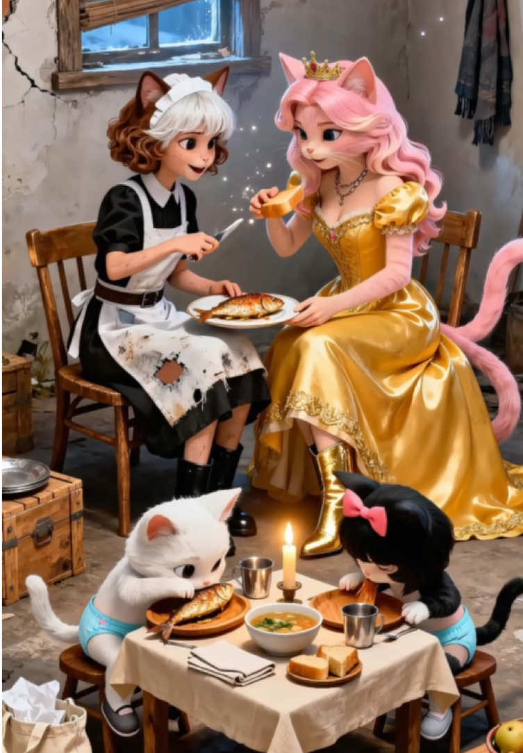 In This Fairy Tale, Dinner Tastes Like Home#barbie #aicat #ai #foryou 
