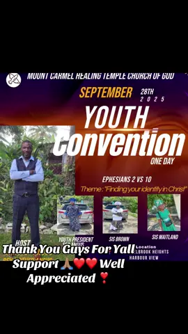 Had A Marvelous Time Yesterday Our 1st Year Of Youth Convention Was A Success Love U Guys ❤️🙏🏽.  @ꪖꪀᧁꫀꪶఌ @antisocial._.chrissy💋💕 @Marcel Angus @60 and 61  life with Joel #jamaicantiktok🇯🇲viral #christiantiktok #revival #zionist #revivalist 