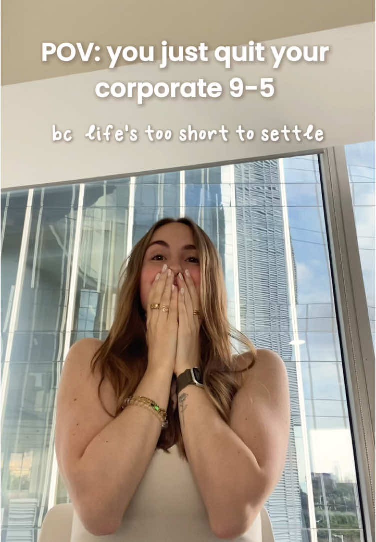 Last week I quit my corporate job to work on my business full time…  🫣 Focusing on my creative studio as a brand designer and strategist full time was one of the scariest yet most freeing decisions of my life.  Leaving the corporate 9-5 behind meant saying yes to growth, opportunities, and building something I truly believe in. So if you’ve ever felt stuck, overwhelmed, or like your potential is being underutilized in a job that doesn’t inspire you anymore, this is a reminder that it’s okay to take the leap. Save this post for the day you need courage to follow your dreams, and share it with someone who’s thinking about quitting their 9-5 to build something meaningful.  #business #businessowner #femalentrepreneur #entrepreneurship #entrepreneur #selfhelp #SmallBusiness #branding #brandingstudio #designstudio #graphicdesign #graphicdesigner #inspiration #corporate #fyp #corporatelife #corporategirlies #inspirationalvideo #SelfImprovement 