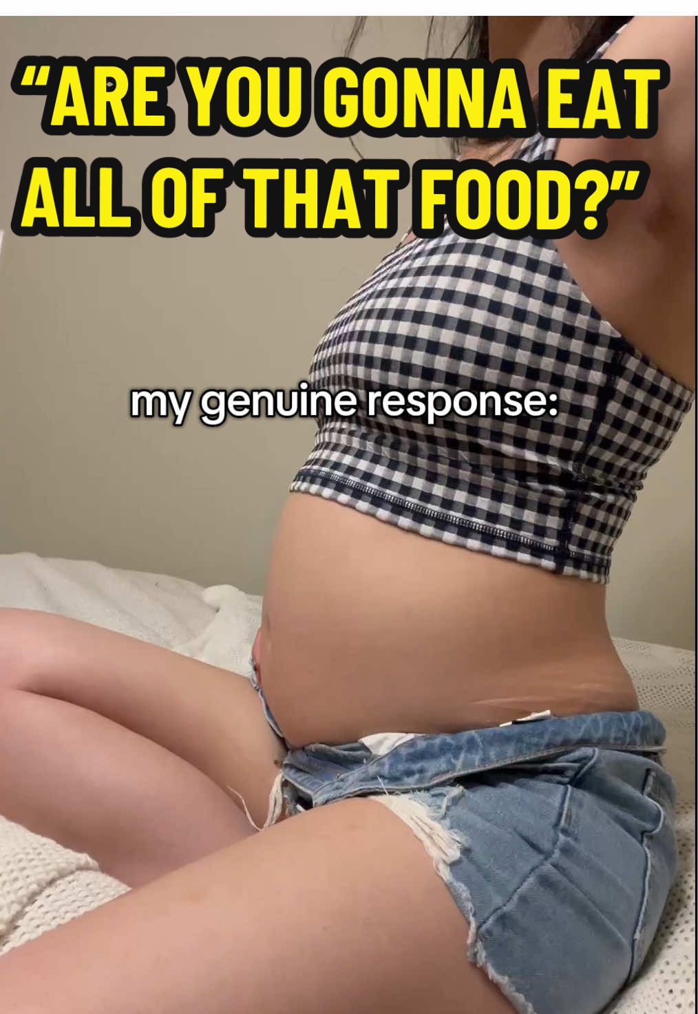 “are you gonna eat all of that?” #fyp #bigbelly #stuffed #eatingchallange #bloatedstomach 