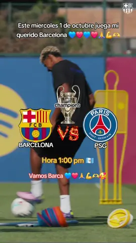 este miercoles 1 de octubre juega mi querido Barcelona vs psg #psg #fcbarcelona #championsleague #deportesentiktok #viraltiktok 