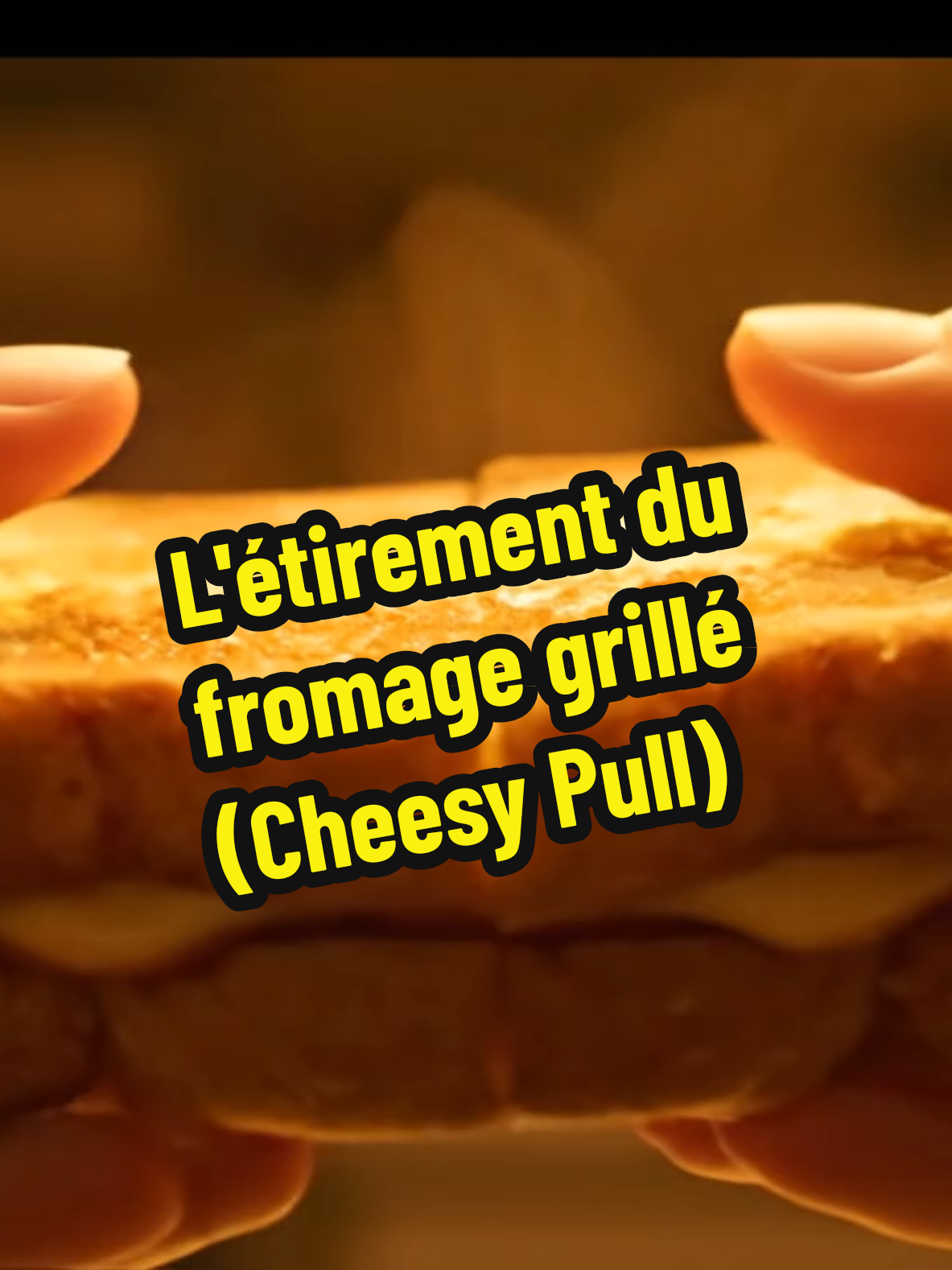 L'étirement du fromage grillé (Cheesy Pull)#asmr #pourtoi #croustillant #satisfying #cheesepull 