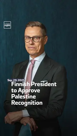 President of Finland Alexander Stubb says he will approve recognition of Palestine once the government presents him with a proposal. #Palestine #Finland #Gaza #TwoStateSolution