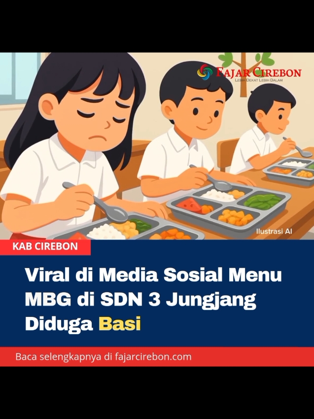 Viral di media sosial siswa SDN 3 Jungjang Kecamatan Arjawinangun Kabupaten Cirebon muntah-muntah setelah mendapatkan Makan Bergizi Gratis (MBG). Dalam video yang berdurasi 32 detik tersebut menjelaskan seorang siswa SDN 3 Jungjang mendapatkan menu mie, telor, semangka, kulit pangsit goreng, ayam dan sayur wortel. Video yang diupload oleh akun Tiktok Yos memperlihatkan siswa mual hingga mau muntah setelah mencium bau semangka yang busuk. Ada 734 komentar pedas dari netizen dalam video tersebut. 