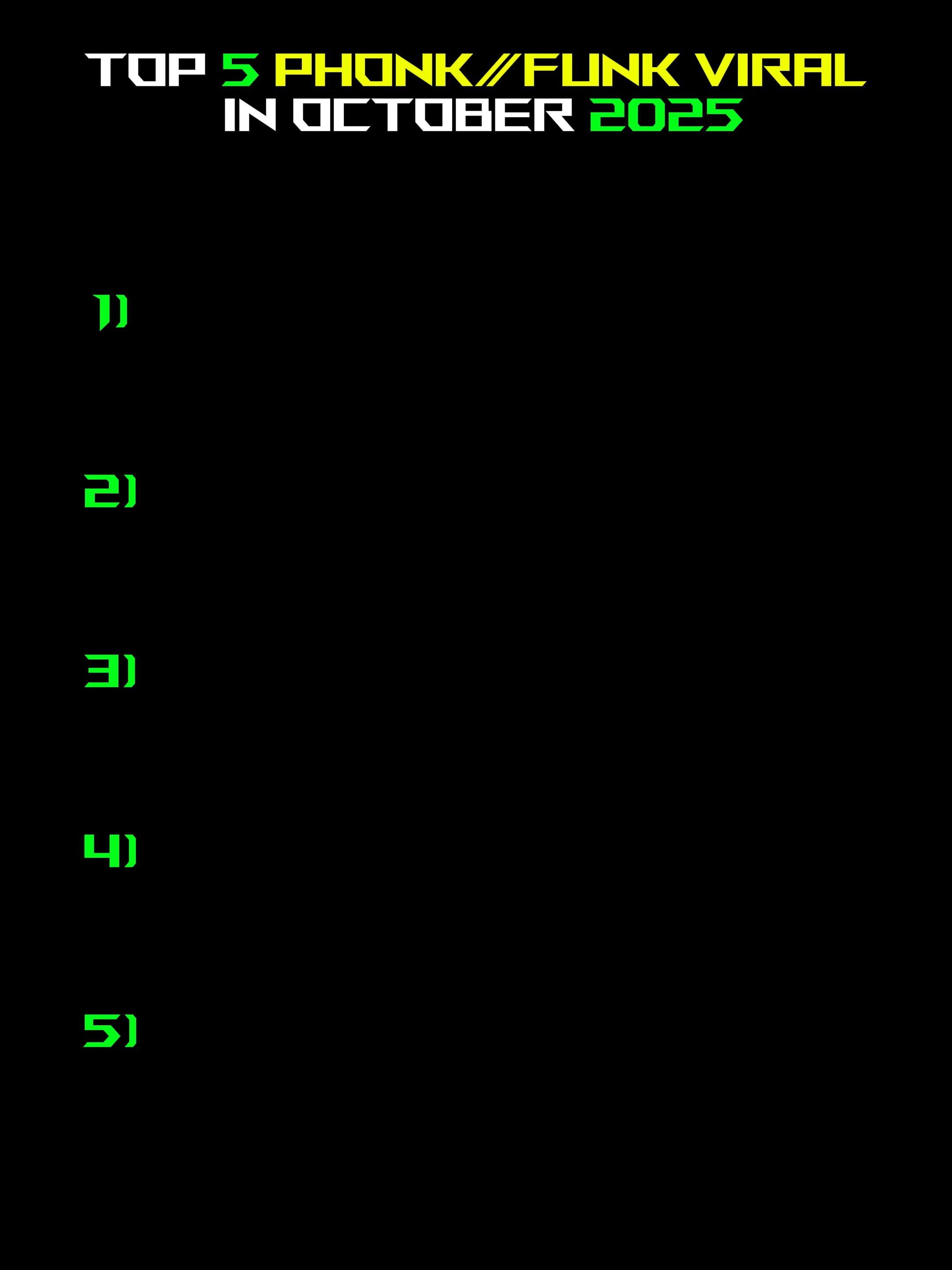 TOP 5 PHONKFUNK VIRAL IN OCTOBER 2025 #phonk #funk #fan #songlyrics #fyp #2025 #vibestrom1 #🎧