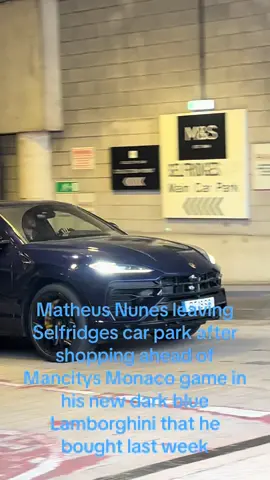 Matheus Nunes leaves Selfridges car park as he gets some new clothes ahead of Mancitys game against Monaco in the champions league #zybzca 