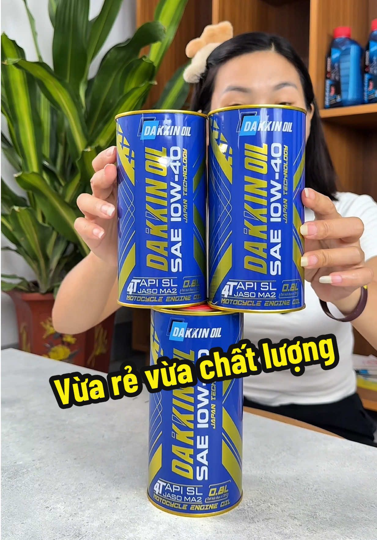 COMBO 3 chai lon nhớt Dakkin dung tích 0,8l dành cho dòng động cơ 4 thì giá tri ân#ebichnhanong #daunhot#daunhotcaocap#viral #xuhuong
